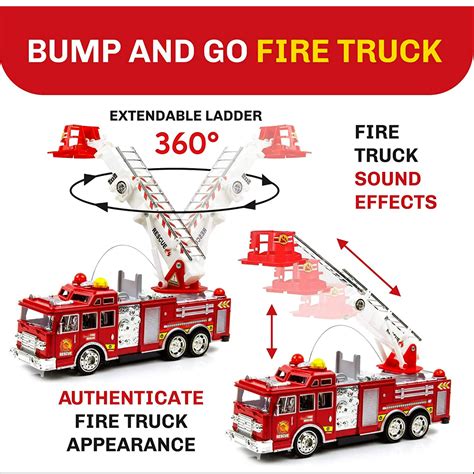 Wonderplay Fire Truck Toys for Kids - Fire Truck Play Set -Extending ...