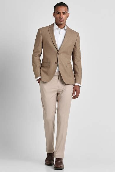 Buy Men Brown Solid Formal Blazer Online - 893558 | Peter England