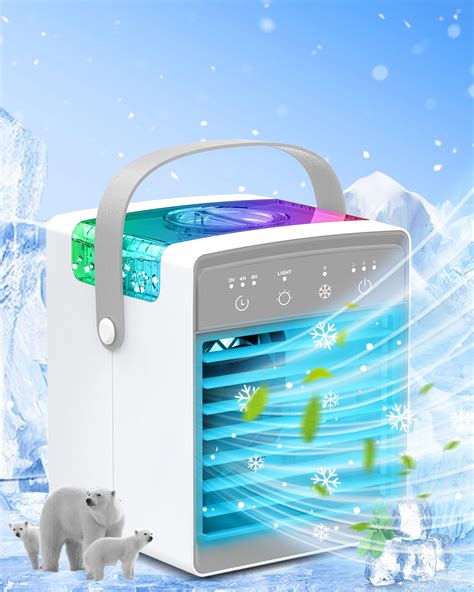 Buy Portable Air Conditioners, 3 Wind Speeds & 7 LED Lights Evaporative ...