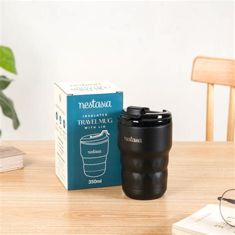 Sleek Black Stainless Steel Travel Coffee Tumbler 350ml Online ...