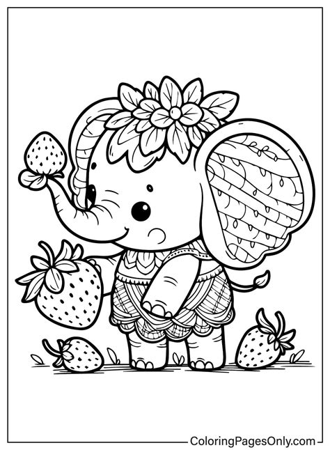 20+ Strawberry Elephant Coloring Pages - Free Printable PDF & Online ...