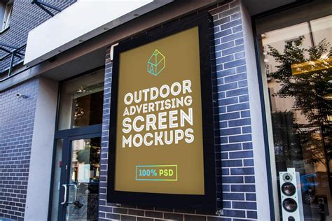 Storefront Poster Advertising Mockup PSD - Free Download