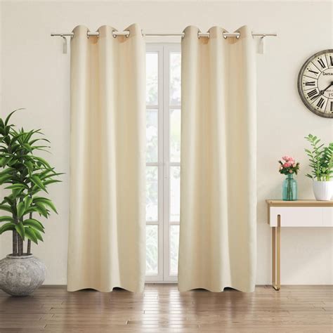 Buy Sierra Set of 2 Woven Room Darkening Door Curtains from Home Centre ...