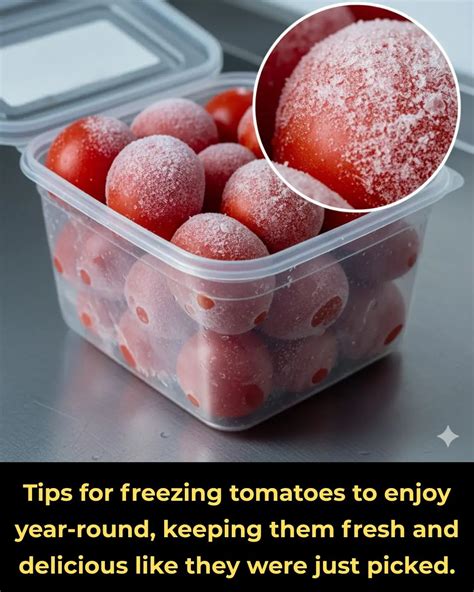 Tips for freezing tomatoes to enjoy year-round, keeping them fresh and delicious like they were ...