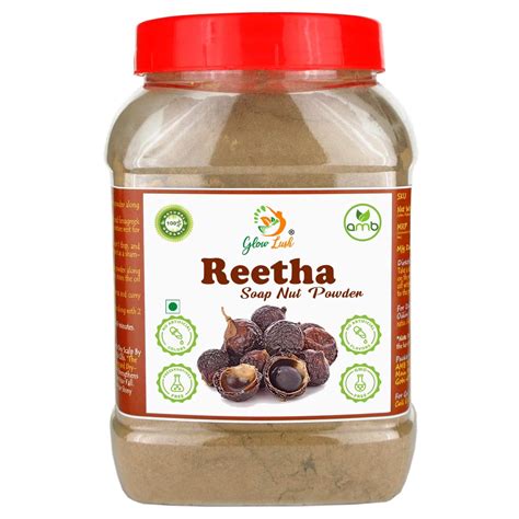 Buy Glow Lush Aritha/Reetha/Soapnut (250g) Powder for Hair Wash, Hair ...