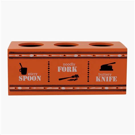 Buy EK DO DHAI Wooden Print Cutlery Holder from Ek Do Dhai at just INR ...