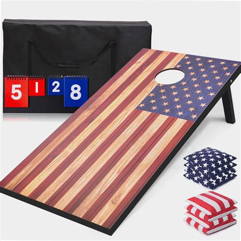 Cornhole Set, Tailgate/Regulation Size Cornhole Boards with 8 Bean Bags ...