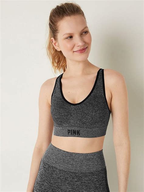 Buy PINK Active Seamless Air Medium-Impact Sports Bra Online - Style ID ...