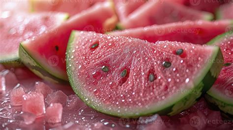 AI generated Piles of fresh watermelons slices filled the entire space ...