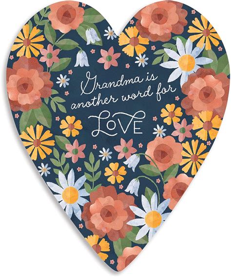 Amazon.com: DEMDACO Grandma is Another Word for Love Floral Heart 10.5 x 8.5 Paperboard Puzzle ...