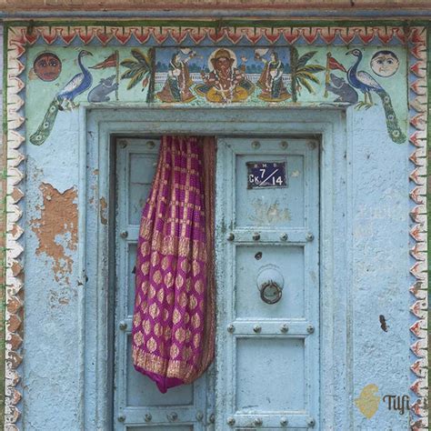 Magenta Pure Georgette Banarasi Bandhani Handloom Saree - Tilfi