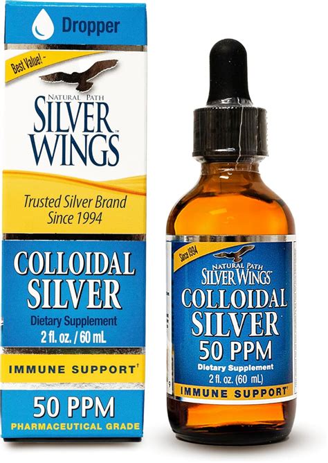 Amazon.com: Natural Path Silver Wings Colloidal Silver 50ppm (250mcg ...