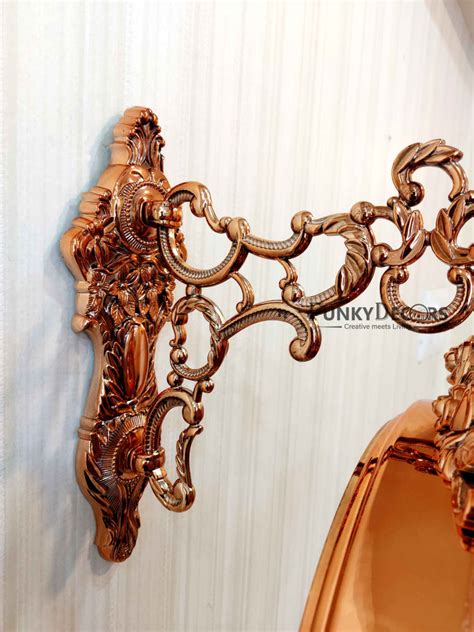 FunkyTradition Royal Antique-Look Rose Gold Round Wall Hanging Double