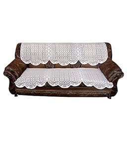 Kuber Industries™ Cream 5 Seater Net Sofa Cover Set -10 Pieces ...