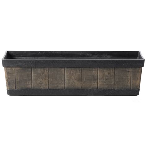 Gardenised Rectangle 6.75-in W Large Brown Plastic Indoor/Outdoor Deck ...