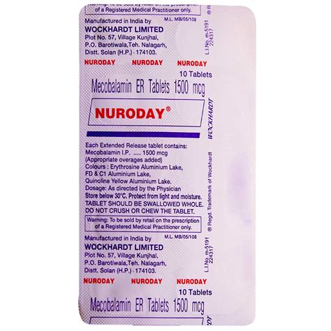 Nuroday Tablet 10's Price, Uses, Side Effects, Composition - Apollo ...
