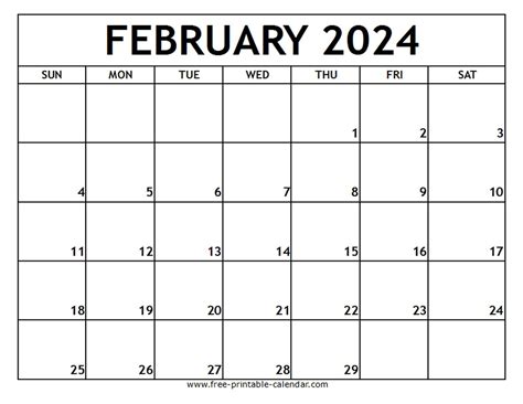February Printable Calendar | Calendar Hexagon