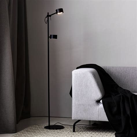 Clyde LED floor lamp, 2-bulb, with dimmer | Lights.ie