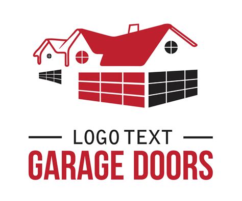Residential house garage doors icon based logo vector illustration with ...