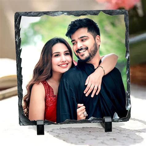 Personalized Rock Square Slate Photo Picture Frames – Duckyhub