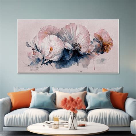 Watercolor Flowers on White Canvas – Nestroots