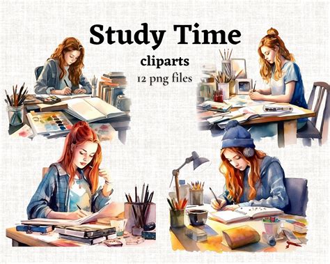 Student Studying Clip Art