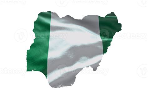 Nigeria Karte Gliederung Symbol. png Alpha Kanal. Land mit National Flagge 21194158 PNG