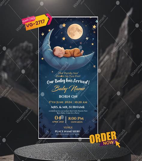 Baby Arrival Ceremony Digital Card | VideoGiri Invite