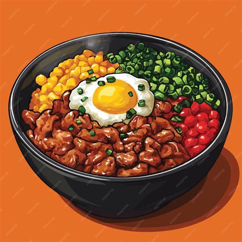 Delicious samgyeopsal cartoon illustration of grilled pork vector ...