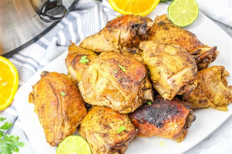 Easy Slow Cooker Jerk Chicken Thighs