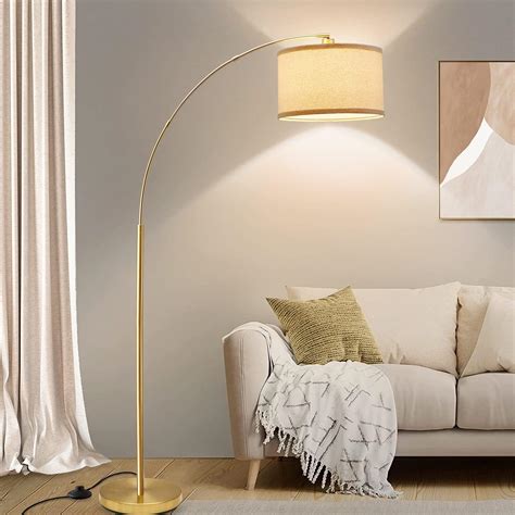 Arc Floor Lamps for Living Room, Gold Modern Floor Lamp, Adjustable ...