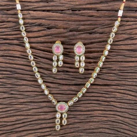 Antique Necklace Set - Antique Classic Meenakari Necklace Set With Gold ...