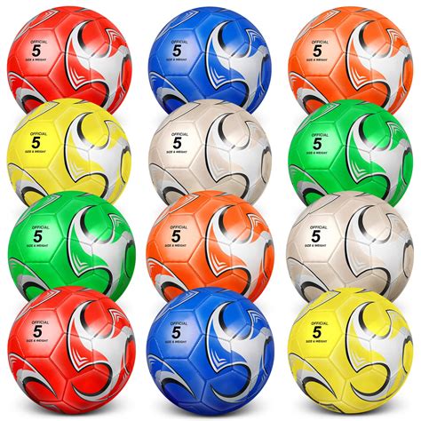 Supervitae 12 Pack Soccer Balls for Teen Adult Bulk Deflated Soccer ...