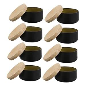 BEBEMOKO 8pcs Tinplate Candle Cans DIY Candle Making Jars Storage Boxes ...