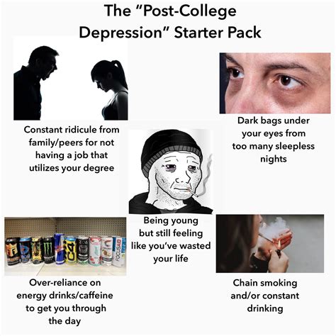 The “Post-College Depression” Starter Pack | /r/starterpacks | Know ...