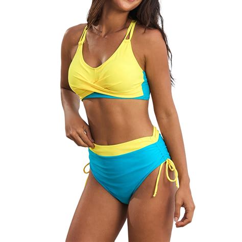 Divhosrg High Waisted Bathing Suit for Women 2 Piece Bikini, Bikini ...