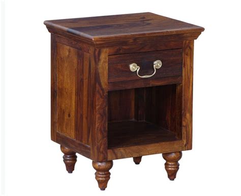 Buy Calgary Solid Wood One Drawer Bedside Table Online on Furniselan