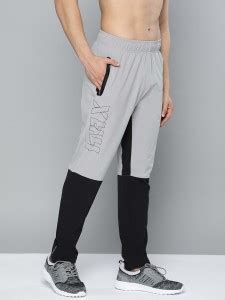 HRX by Hrithik Roshan Color Block Men Grey, Black Track Pants - Buy HRX ...