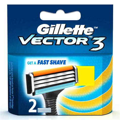 Buy Gillette Vector 3 Cartridges, 2 Count | 19 Minutes Delivery ...