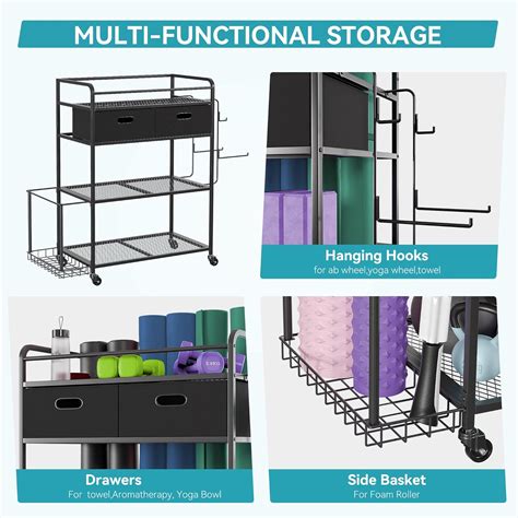 Buy Amyove Yoga Mat Storage Racks for Yoga Mat Dumbbell Kettlebell Foam ...