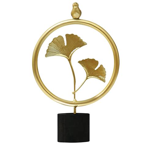 Buy ABOUT SPACE Gingko Leaf - Figurines Showpieces Metal Table Top Gold ...