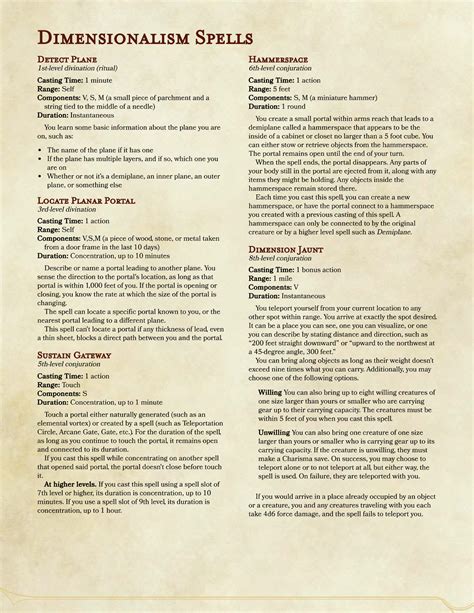 Dnd 5E Ranger Spells Guide at Brittany Wertz blog