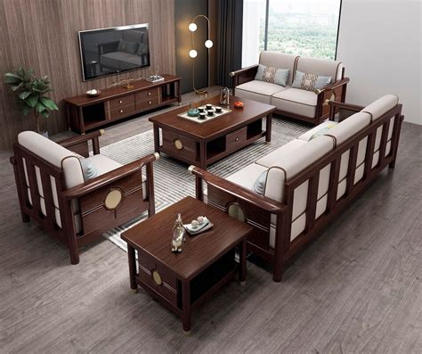 轻奢新中式沙发101#（1+2+3） - 赣州市南康区一品家缘家具有限公司