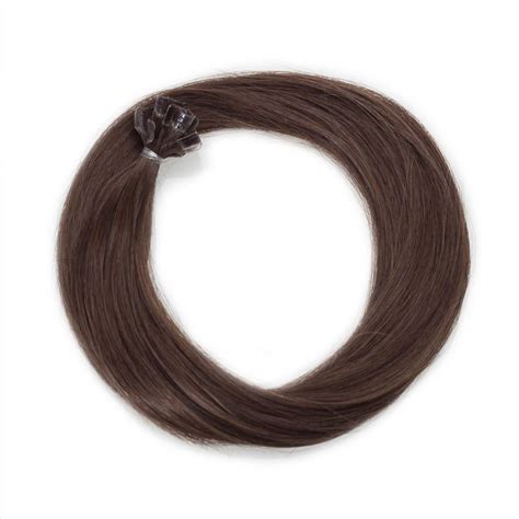 Rapunzel of Sweden Nail Hair Premium Straight 40 cm 2.6 Dark Ash Brown ...