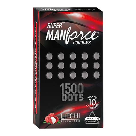 Buy Manforce Extra Dotted Litchi Flavoured Condoms - 10 Pieces Online ...