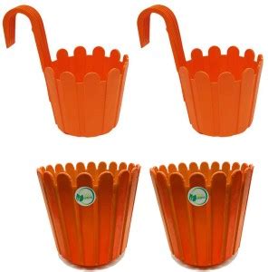 Oshi Greens Fence hook outdoor railing planters round 6 inches fence ...