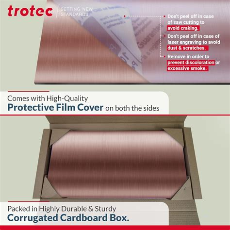 Buy Trotec TroLase Metallic Acrylic Sheet 4 Qty x 12 x 24.25 x 1/16 ...