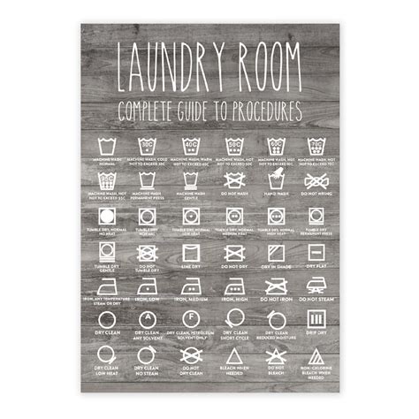 INKOLOGIE Laundry Wall Art Decor Poster Print Signs, A4 Size 8.25 x 11. ...
