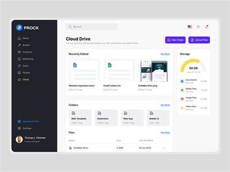 Cloud Storage Dashboard by Sajib Rahman for UIHUT - UI UX Design Agency ...