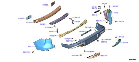 Infiniti I35 Absorber Energy, Bumper. (Rear). DRIVE, WHEEL - 85092-6SA0B - Genuine Infiniti Part